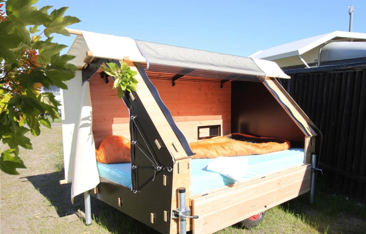 Strandgutkoje Auf Dem Campingplatz Strandgut Cuxhaven Eksteriør billede